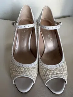 銀座カネマツ 編み込み パンプス 23.5cm