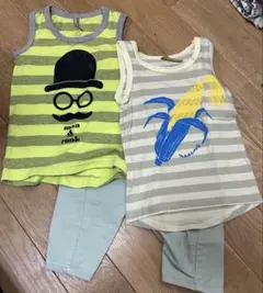 ストライプタンクトップ2枚とパンツセットのサムネイル