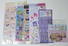 サンリオキャラクターズ シール まとめ売り 6点セット　タイル　ぷっくり