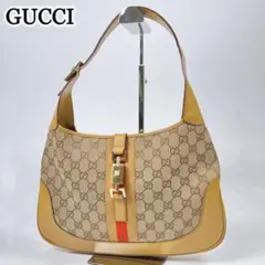 【美品】GUCCI ワンショルダー　ジャッキー GG キャンバス　シェリーライン