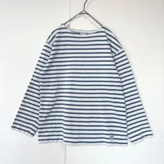 オーシバル　フランス製　長袖Tシャツ　カットソー　ボーダー　コットン　ワッペンのサムネイル