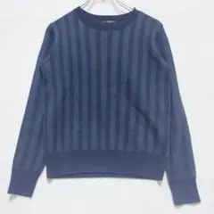 ルーニィ 肩ボタン付き ストライプニット プルオーバー（F）