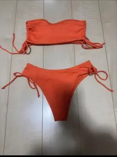 オレンジ セパレート水着　ビキニ