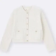 [タグ付 新品未使用] GU ツイーディーニットカーディガン