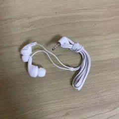 ホワイト 有線イヤホン 3.5mmジャック
