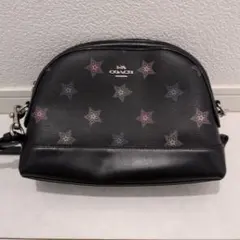 COACH 星柄 レザーショルダーバッグ