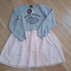 トレーナー生地チュニックワンピ130