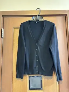 UNIQLO ライトVネック　カーディガン L ブラック　ユニクロ