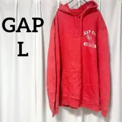 GAP 【 Lサイズ】 赤 フード付き パーカー 裏起毛 メンズ ギャップ