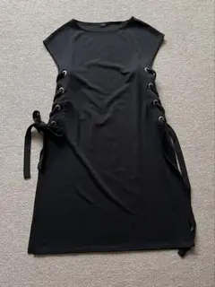 loaf 黒 サイドレースアップ ミニワンピース/オズモーシス【最終価格‼️】