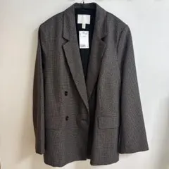 【H&M ジャケット チェック ブラウン】