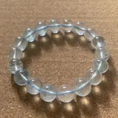 【高品質】アクアマリン ブレスレット 約10㎜ 内周約16㎝ 天然石