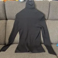 UNIQLO リブタートルネックセーター XL 黒