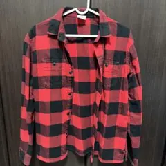 GAP KIDS XXL 赤黒チェック 長袖シャツ　140〜150