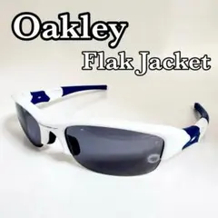 オークリー フラックジャケット サングラス 白 レンズピンク XLJ