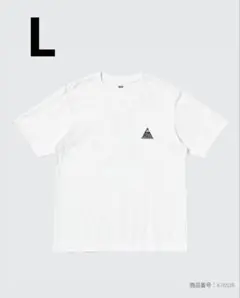 新品　ユニクロ　メンズ　ロゴTシャツ　ホワイト　Lサイズ