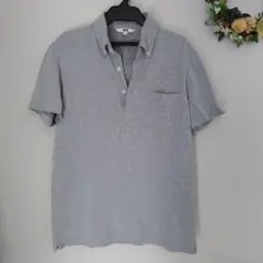 UNIQLO グレー ポロシャツ Sサイズ ボタンダウン