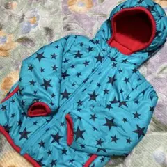 アウター　ジャンパー　あったか　ブルゾン　95サイズ　裏ボア?　男の子　星　水色