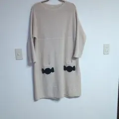 プープレ ニットワンピース　可愛いキャンディ柄