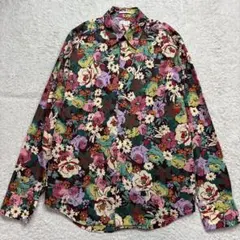 ポールスミス　花柄レギュラーカラーシャツ　Lサイズ　日本製　マルチカラー