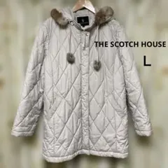 THE SCOTCH HOUSE ファー付 キルティング ジャケット ベージュ