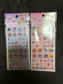 パワーパフガールズ DROP BLOCK SEAL タイルみたいなシール