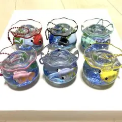 金魚　オイルチャーム　全6種セット　金魚鉢のサムネイル