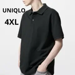 UNIQLO メンズ 4XL 5L ドライカノコ ブラック ポロシャツ　半袖