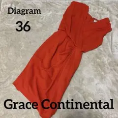 36 Diagram カシュクール　オレンジワンピース　ノースリーブ