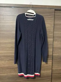 TOMMY HILFIGER ニットワンピース ネイビー