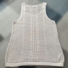 GAP メッシュノースリーブセーター XS クリーム色