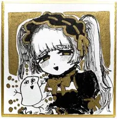 【色紙】オリジナルイラスト アナログ 女の子 原画