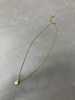 ディオール 1Pパールネックレス　ゴールド