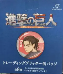 進撃の巨人　トレーディンググリッター缶バッジ　全８種