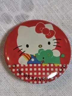 ハローキティ 缶バッジ 昭和レトロ　レア物