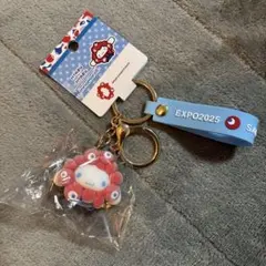 ミャクミャクサンリオ立体マスコットフロッキーストラップシナモロール