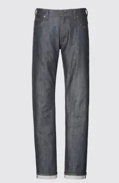 美品＊ユニクロ セルビッジスリムフィットストレートジーンズ +J