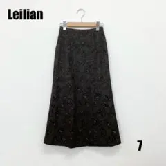 〇0533M〇 Leilian フレアロングスカート 女性