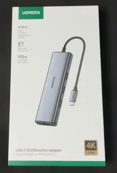 【新品】UGREEN 6-in-1 USB-Cアダプタ ドッキングステーション
