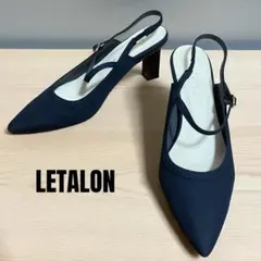 美品 ルタロン ストラップ パンプス ポインテッド 希少 デザイン 24.5
