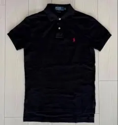 ポロラルフローレン 半袖ポロシャツ 黒 XS 赤ポニー