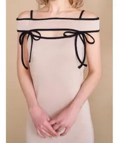 ダーリッチ パイピングオフショルミニワンピース ホワイト