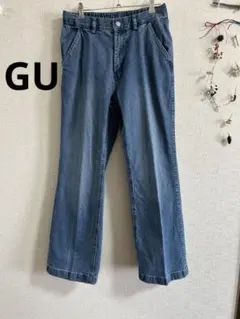 GUジーユー　フレアジーンズデニム