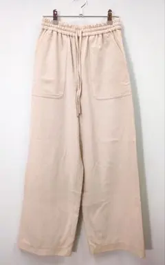 le.coeur blanc　ウエストイージーワイドパンツ　サンドベージュ