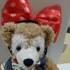 ミニーマウス 赤いドット柄カチューシャ