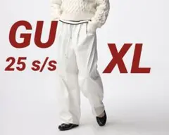 25 ss GU ジーユー バレルレッグプルオンパンツQ オフホワイト