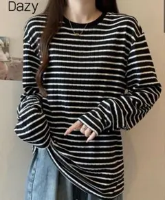SHEIN ボーダー薄手ニット