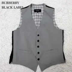 ✨美品✨バーバリーブラックレーベル　スーツベスト　ジレ　裏地ノバチェック　Ｌ