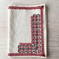 手仕事/手刺繍/ハンガリー/ブックカバー/ハンドメイド/クロスステッチ/一点モノ