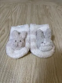 うさぎデザイン ベビー靴下　ジェラピケ